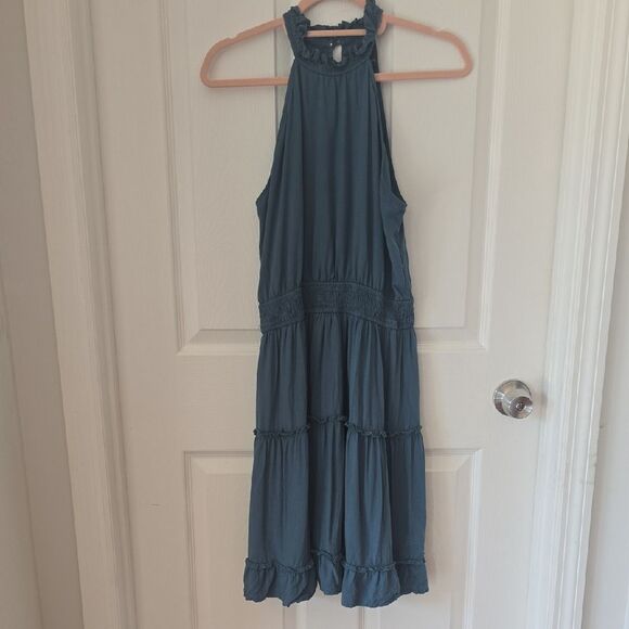 Elegant Blue Midi Dress - Picture 1 of 4